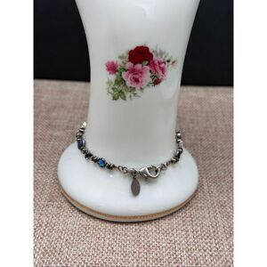 Sorrelli Blue Crystal & Mixed Stone Bracelet – Adjustable
